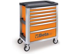 Beta 039000001 C39-7/O Carro de herramientas con 7 cajones naranja