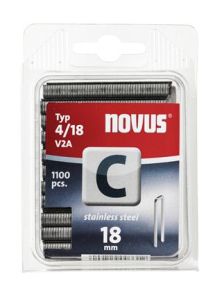 Novus 042-0459 C 4/18 grapas acero inoxidable 18 mm 1100 Piezas