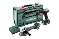 Metabo Juego combinado 18V 2.0Ah Li-Ion - Taladro sin cable BS18 + amoladora angular W 18 L 9-125 685204500