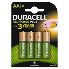 Duracell D039247 Pilas recargables Plus AA 4pcs