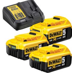 DeWalt DCB115P3-QW DCB115P3 Kit de inicio de 18V (3 baterías de 5,0Ah) + XR multilader