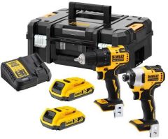 DeWalt DCK2061D2T-QW Juego combinado 18V 2.0Ah Li-Ion - DCD708 Taladro/atornillador sin cable + DCF809 Llave de impacto