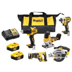 Dewalt DCK501P2 5-delige Comboset 18V 2 x 5.0Ah Li-Ion + 5 jaar dealer garantie!