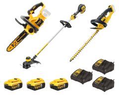 DeWalt DCM561P3SET Juego de 3 piezas Cortasetos DCM563 - Motosierra DCM565 - Cortacesped DCM561 18V 3 x 5.0Ah Li-Ion + 3 cargadores + 5 años de garantía del distribuidor Ahora con radio DCR019 de regalo