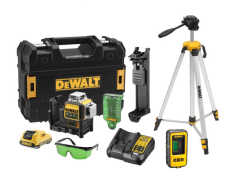 DeWalt ¡DCE089D1GTRID Láser autonivelante de líneas cruzadas con rayo verde 10,8V 2,0Ah XR Li-Ion + 5 años de garantía del distribuidor! + Trípode DE0881T + Receptor DE0892G