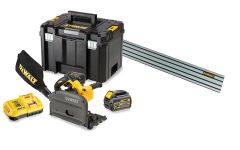 DeWalt DCS520T2R-QW-DWS5022-XJ DCS520T2R-QW XR FlexVolt 54 Volt 6.0Ah Li-Ion Cortadora de inmersión 165mm + regla 1500mm