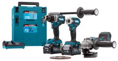 Makita ¡DK0125G301 Juego combinado de 40V Max 4.0Ah Li-Ion - taladro inalámbrico DF001G + llave de impacto TD001G + amoladora GA005G en MBox + 5 años de garantía del distribuidor!