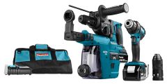 Makita ¡DLX2168TW Juego combinado - Martillo combinado DHR243 + Taladro inalámbrico DDF482 18V 5.0Ah li-ion en bolsa + 5 años de garantía del distribuidor!