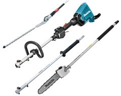 Makita DUX60ZX10 Accu Combi System D-handle 2 x 18V excluyendo baterías y cargador + Cortasetos, Motosierra y Mango de extensión