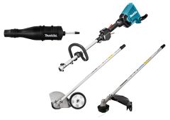 Makita DUX60ZX9 Sistema combinado de baterías Mango D 2 x 18V sin baterías ni cargador + Accesorio desbrozador, cortabordes y soplador de hojas