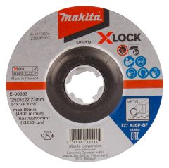 Makita E-00393 Disco de amolar X-LOCK 125x6.0x22.23mm acero