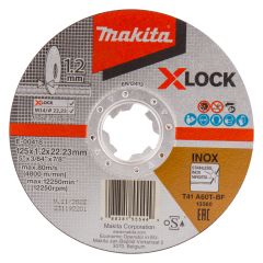 Makita E-00418 Disco de corte X-LOCK 125x1,2x22,23mm acero inoxidable 10 piezas