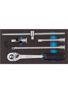 Gedore 1500 CT1-1993 T Check-Tool inserto con surtido de accesorios para llaves de vaso 5 piezas 2309106