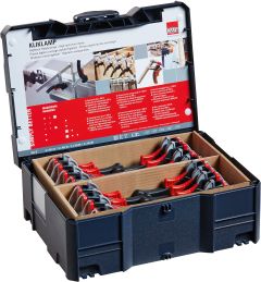 Bessey Pinzas de pegamento KLI-S KliKlamp SET en práctico contenedor T-Loc