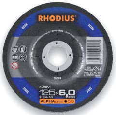 Rhodius 200018 Muela de metal KSM 125 x 6,0 x 22,23 mm