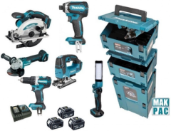 Makita DLX8100J Combo set 18V 3 x 5.0Ah - Las últimas máquinas combo 5.0 AH