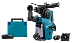 Makita DHR243RTJW Martillo combinado de 18V 5,0 AH Li-ion + DX07 aspiración integrada con filtro Hepa