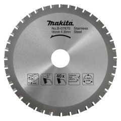 Makita B-31669 Hoja de sierra HM, acero inoxidable 185 x 30 x 40T