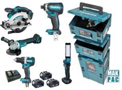 Makita DLX8000J Combo set 18V 3 x 5.0Ah - Las últimas máquinas combo 5.0 AH