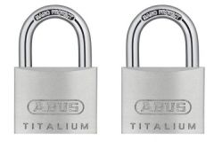 ABUS 64TI/30 TWINS C 64Ti/30 Candado Titalium, dos piezas, de acción directa