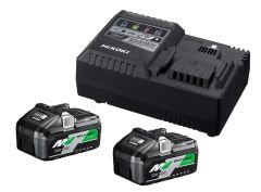 HiKOKI UC18YSL3WFZ Pack de refuerzo - 2 x BSL36B18 Batería Multivolt 36V 4.0Ah/ 18V 8.0Ah Li-Ion + cargador rápido UC18YSL3