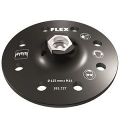 Flex-tools 391727 Almohadilla de recogida de velcro de 125 mm + agujeros para el polvo