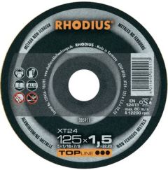 Rhodius 205910 XT24 Disco de corte fino Aluminio 115 x 1,5 x 22,23 mm