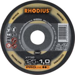 Rhodius 204619 XT38 Disco de corte de metal fino/Inox 115 x 1,0 x 22,23 mm