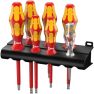 Wera 05006148001 160 i/165 i/7 Juego de destornilladores Kraftform Plus Serie 100 + galga extensométrica + soporte, 7 piezas - 1