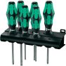 Wera 05105622001 335/350/355/6 Juego de destornilladores Kraftform Plus Punta láser + soporte, 6 piezas - 2