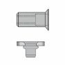 Gesipa 216412017 tuerca remachable M4 6x 12.0 cabeza avellanada de aluminio 500 uds. - 2