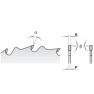 CMT 282.054.14W Sierra de cepillado con limitador de virutas 350 x 80 x 54T - 2