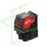 Milwaukee 4933478099 L4 CLLP-301C láser verde recargable de líneas cruzadas - 4