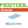 Festool 497126 Hojas de lijado Granat STF 80x133 P400 GR/100 - 1