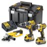 DeWalt DCK383P2T-QW Juego combinado 18V 5.0Ah Li-Ion - Taladro sin cable DCD796 + Llave de impacto DCF887 + Amoladora angular DCG412 - 1