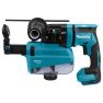 Makita DHR182ZWJU Martillo combinado de 18 voltios, sin baterías ni cargador, con extracción de polvo y transmisor AWS - 1