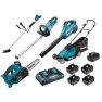 Makita DLXOPE 2 x 18V 5.0Ah Li-Ion batería jardín set 5 piezas - 1