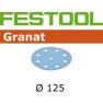 Festool 497150 Discos de lijado Granat STF D125/90 P320 GR/10 - 1